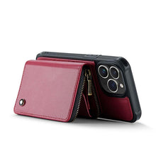 Charger l'image dans la galerie, Casekis Zipper Crossbody Wallet RFID Phone Case Red