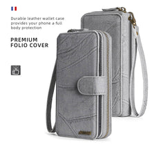 Charger l'image dans la galerie, Casekis Zipper Wallet Detachable Phone Case Gray