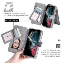 Charger l'image dans la galerie, Casekis Zipper Wallet Detachable Phone Case Gray