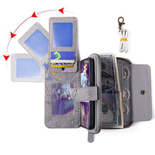 Charger l'image dans la galerie, Casekis Zipper Wallet Detachable Phone Case Gray