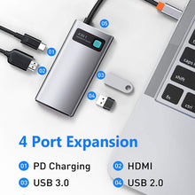 Load image into Gallery viewer, 4 in 1 USB C Hub Docking Station