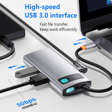 Load image into Gallery viewer, 4 in 1 USB C Hub Docking Station