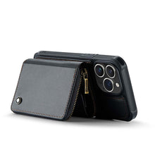 Charger l'image dans la galerie, Casekis Zipper Crossbody Wallet RFID Phone Case Black