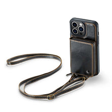 Charger l'image dans la galerie, Casekis Zipper Crossbody Wallet RFID Phone Case Coffee