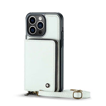 Charger l'image dans la galerie, Casekis Zipper Crossbody Wallet RFID Phone Case White