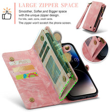 Charger l'image dans la galerie, Casekis Wrist Strap Zipper Wallet Phone Case Pink