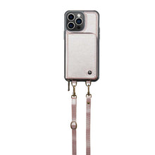 Charger l'image dans la galerie, Casekis Zipper Crossbody Wallet RFID Phone Case Rose Gold
