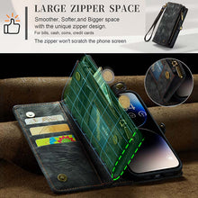 Charger l'image dans la galerie, Casekis Wrist Strap Zipper Wallet Phone Case Black