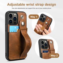 Charger l'image dans la galerie, Casekis Wristband Stand Phone Case Brown