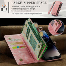 Charger l'image dans la galerie, Casekis Wrist Strap Zipper Wallet Phone Case Pink