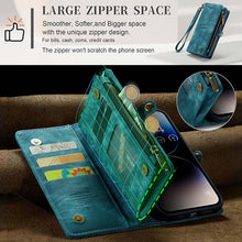 Charger l'image dans la galerie, Casekis Wrist Strap Zipper Wallet Phone Case Blue