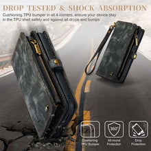 Charger l'image dans la galerie, Casekis Wrist Strap Zipper Wallet Phone Case Black