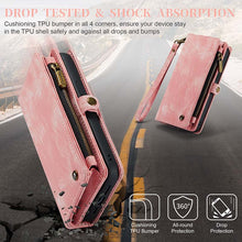 Charger l'image dans la galerie, Casekis Wrist Strap Zipper Wallet Phone Case Pink