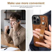 Charger l'image dans la galerie, Casekis Wristband Stand Phone Case Brown