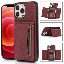 Charger l'image dans la galerie, Casekis Wallet Case Tri-fold Cardholder Phone Case Red Wine