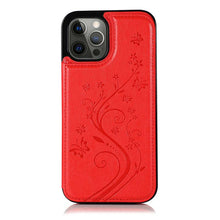 Charger l'image dans la galerie, Casekis Butterfly Embossing Wallet Phone Case Red