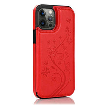 Charger l'image dans la galerie, Casekis Butterfly Embossing Wallet Phone Case Red