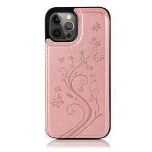Charger l'image dans la galerie, Casekis Butterfly Embossing Wallet Phone Case Rose Gold