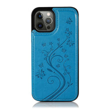 Charger l'image dans la galerie, Casekis Butterfly Embossing Wallet Phone Case Dark Blue