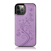 Charger l'image dans la galerie, Casekis Butterfly Embossing Wallet Phone Case Purple