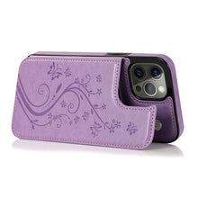 Charger l'image dans la galerie, Casekis Butterfly Embossing Wallet Phone Case Purple