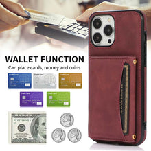 Charger l'image dans la galerie, Casekis Wallet Case Tri-fold Cardholder Phone Case Red Wine
