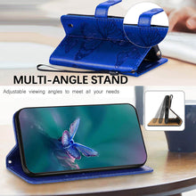 Charger l'image dans la galerie, Casekis Embossed Butterfly Wallet Phone Case Blue
