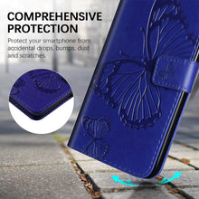Charger l'image dans la galerie, Casekis Embossed Butterfly Wallet Phone Case Blue