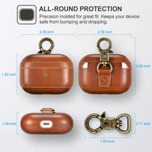 Load image into Gallery viewer, Casekis Genuine Leather Case With Keychain for AirPods Pro