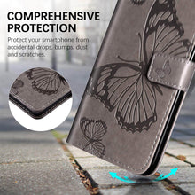 Charger l'image dans la galerie, Casekis Embossed Butterfly Wallet Phone Case Gray