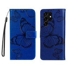 Charger l'image dans la galerie, Casekis Embossed Butterfly Wallet Phone Case Blue