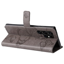 Charger l'image dans la galerie, Casekis Embossed Butterfly Wallet Phone Case Gray