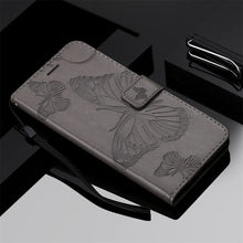 Charger l'image dans la galerie, Casekis Embossed Butterfly Wallet Phone Case Gray