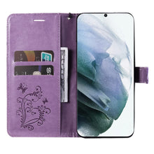 Charger l'image dans la galerie, Casekis Embossed Butterfly Wallet Phone Case Purple