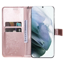 Charger l'image dans la galerie, Casekis Embossed Butterfly Wallet Phone Case Rose Gold