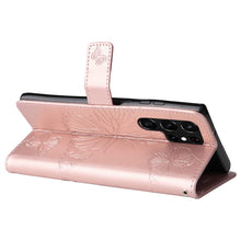 Charger l'image dans la galerie, Casekis Embossed Butterfly Wallet Phone Case Rose Gold