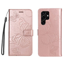 Charger l'image dans la galerie, Casekis Embossed Butterfly Wallet Phone Case Rose Gold
