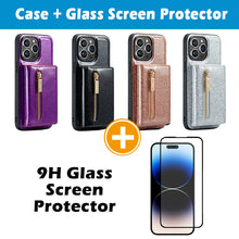 Load image into Gallery viewer, Casekis Glitter Cardholer Magnetic Phone Case for iPhone 14 Pro