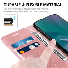 Charger l'image dans la galerie, Casekis Embossed Butterfly Wallet Phone Case Rose Gold