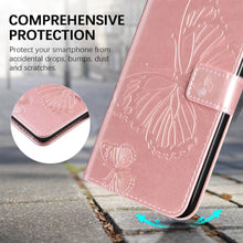 Charger l'image dans la galerie, Casekis Embossed Butterfly Wallet Phone Case Rose Gold
