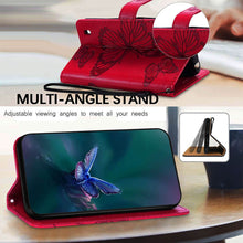 Charger l'image dans la galerie, Casekis Embossed Butterfly Wallet Phone Case Red
