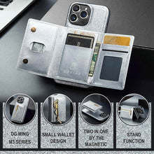 Charger l'image dans la galerie, Casekis Glitter Cardholer Magnetic Phone Case Silver