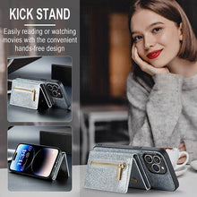 Charger l'image dans la galerie, Casekis Glitter Cardholer Magnetic Phone Case Silver