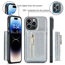 Charger l'image dans la galerie, Casekis Glitter Cardholer Magnetic Phone Case Silver