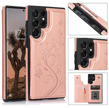 Charger l'image dans la galerie, Casekis Butterfly Embossing Wallet Phone Case Rose Gold