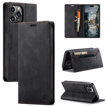 Charger l'image dans la galerie, Casekis Retro RFID Wallet Phone Case Black