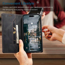 Charger l'image dans la galerie, Casekis Retro RFID Wallet Phone Case Black