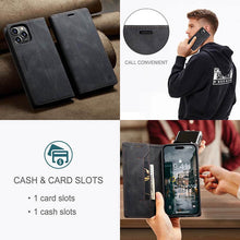 Charger l'image dans la galerie, Casekis Retro RFID Wallet Phone Case Black