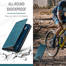 Charger l'image dans la galerie, Casekis Retro RFID Wallet Phone Case Blue