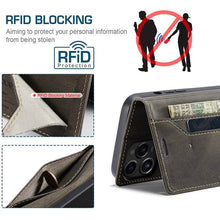 Charger l'image dans la galerie, Casekis Retro RFID Wallet Phone Case Coffee